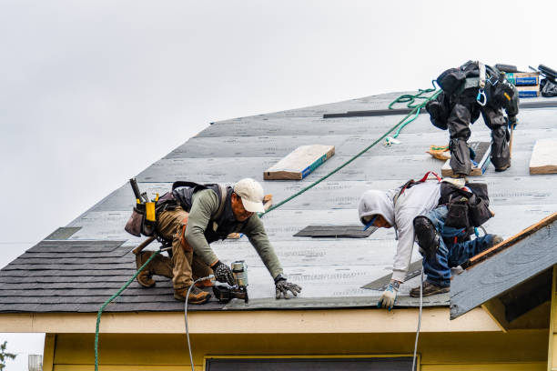 Professional Gutter Installation technician working in Far Hills, NJ